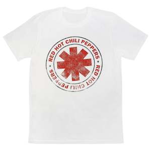 Red Hot Chili Peppers - Asterisk Distressed - White T-Shirt