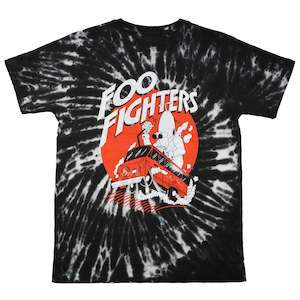 Foo Fighters - Speeding Bus - Tie Dye Black T-Shirt