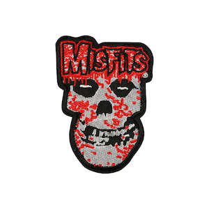 Clothing: Misfits Patch - Dripping Blood Skull (Iron On)