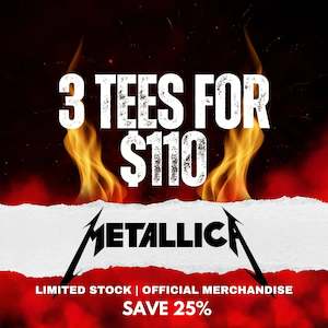 3 TEES FOR $110 - Metallica - Mystery Bundle