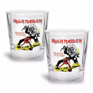 Clothing: Iron Maiden Spirit Glasses - Number of the Beast Set of 2 (Gift Set)