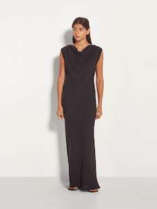 Juliette Hogan Monaco Dress Vintage Linen Black