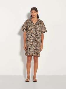 Juliette Hogan Rue Shirt Dress Painterly Paisley