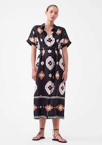 Morrison Navi Shirt Dress Print