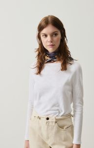 Clothing: American Vintage Sonoma 31G LS Top White