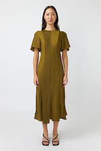 Kate Sylvester Xanthe Dress Old Gold