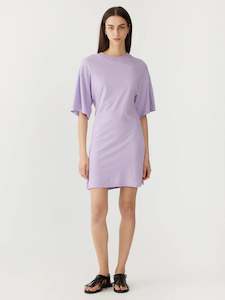 Bassike Waisted SS Tennis Dress Faded Lavender