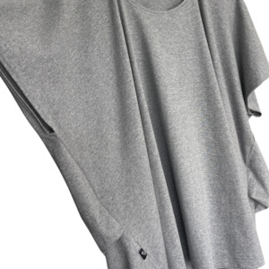 Cotton Folded Drape Grey Marle