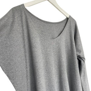 Long sleeve reversible tee grey marle