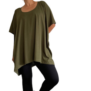 Internet only: Oversized Box Tee Khaki