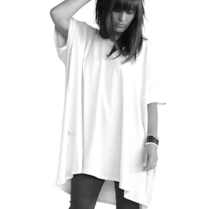 Oversized Box Tee White Organic Cotton