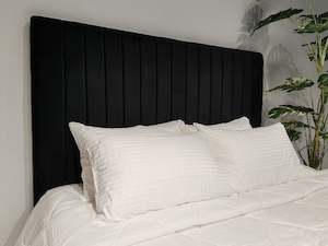 Helvia Super King Headboard - Black Velvet