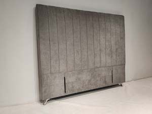 Furniture: Helvia Queen Headboard - Dark Grey Fabric