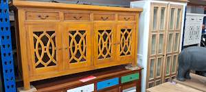 Buffet Cabinet / Side Table - Mindi Wood - Shiny Waxed Finish