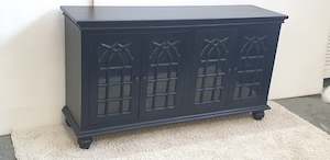 Retro Teak Buffet/Console Table - Black