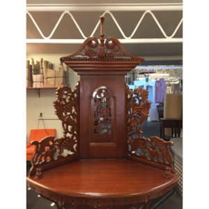 SOLID MAHOGANY DISPLAY UNIT