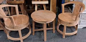 Furniture: Patio Set - Teak Wood - Natural