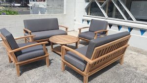 Outdoor Deep Seat Set - Teak Wood