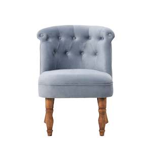 Occasional Chair - Sky Blue Velvet