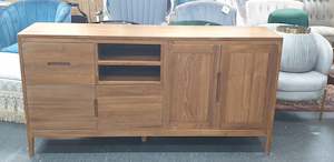 Furniture: Retro Teak Buffet/Side Table