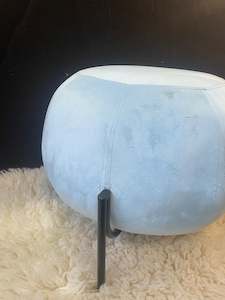 Furniture: ROUND OTTOMAN (Sky Blue)