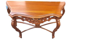 Hall Table/Side Table - Mahogany Wood - Natural Polished