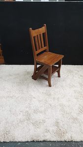 Furniture: Step ladder chair - teak wood