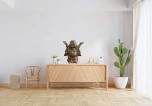 Furniture: Happy Shaolin Statue - Copper Colour