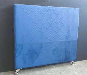 Wilson Headboard - Double Size - Navy Blue Velvet - CLEARANCE PRICE