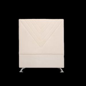 Lily Headboard - King Single Size - Light Cream Velvet