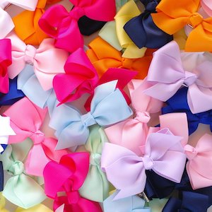 Grosgrain Hair Clip - Various Bow Colours