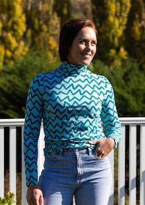 Roller turtleneck - Sea Green Ziggy