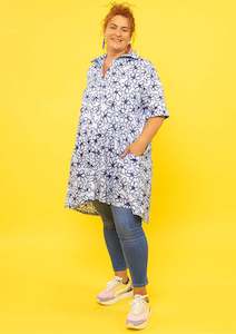 Jolie Shirt Dress - Bloom Blue