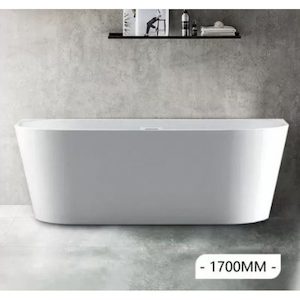 Bathtub – 1700x800x580mm Back To Wall Freestanding Acrylic Apron-White