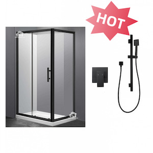 Shower Box Combo – SDM Sliding Black Series 1200×800/900/1000mm