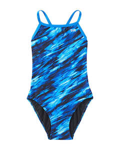 TYR Girls' Vitric Diamondfit Swimsuit - Blue