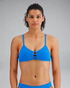 Two Piece Womens Swimwear: TYR Women's Solid Pacific Tieback Top - Cloissonne