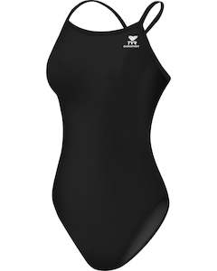 Youth Swimwear: TYR Girl's Solid Durafast Elite Diamondfit - Black