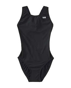 TYR Girl's Solid Durafast Elite Maxfit - Black