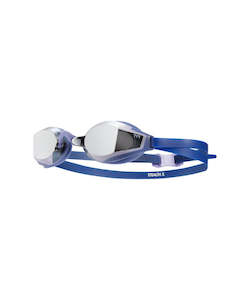 Race Goggles Goggles: TYR Stealth-X Mirrored Goggle - Silver/Purple/Navy