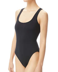 One Piece Womens Swimwear: TYR Women's Solid Eliza One Piece - Black