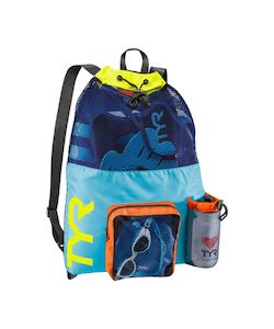 TYR Big Mesh Mummy Backpack - Blue/Yellow