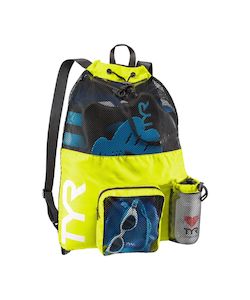 Bags Equipment: TYR Big Mesh Mummy Backpack - Fluro Yellow