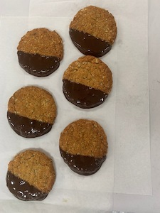 Chocolate Dipped Anzac Biscuits