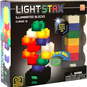 table light: LightSTAX Junior Classic LED Illuminated Blocks, 12 Pieces