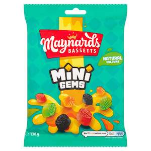 Maynards Mini Gems 130g (Best Before 27/9/24).