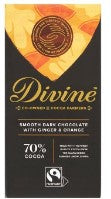 Divine Fairtrade Smooth Dark Chocolate with Ginger & Orange 90g