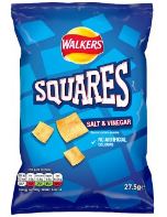 Walkers Squares Salt and Vinegar 27.5g  BBD 23/11/24