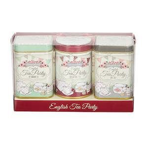 New English Tea Party Tin Gift Set x 3