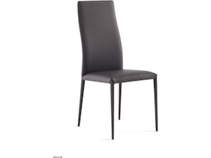 Furniture: Altea Stitch light grey leather chair WAS $1545ea -  NOW $8800 for x 8